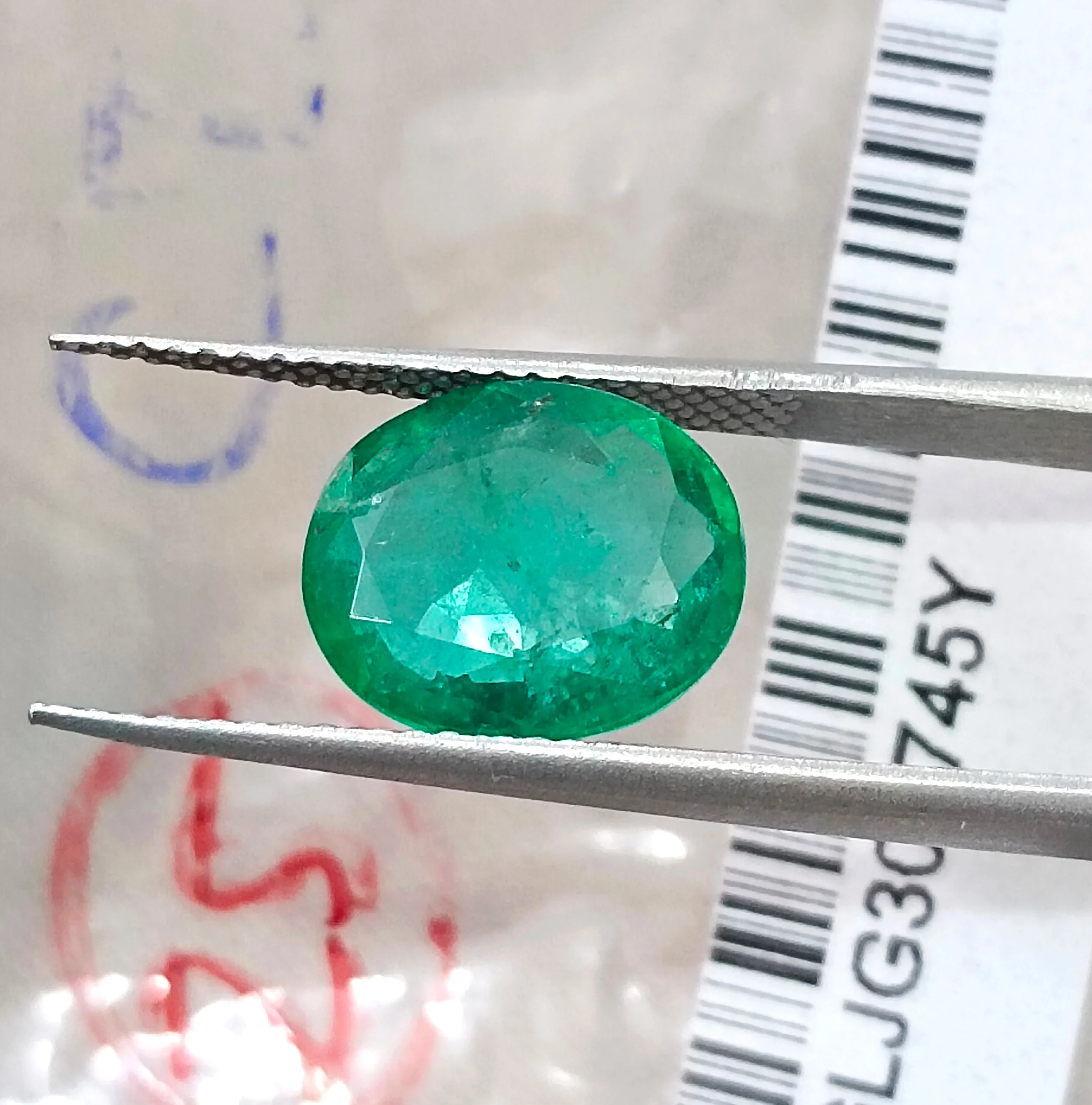 2.55ct Natural emerald alpine green oval SGL certified stone